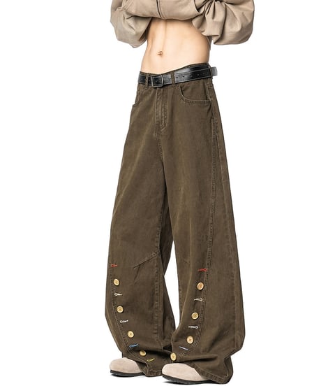 BUTTONCRAFT WIDE PANTS /3color