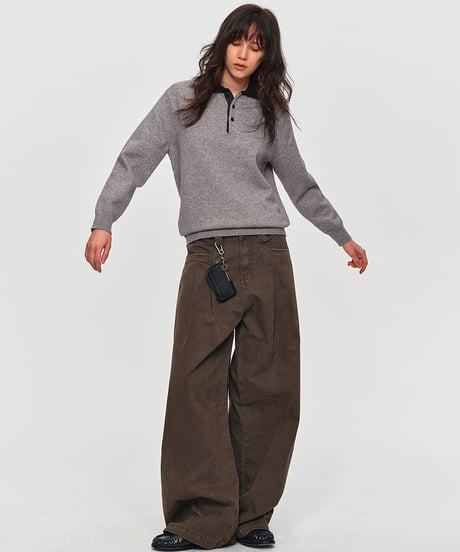 ARCHPLEAT WIDE DENIM /5color