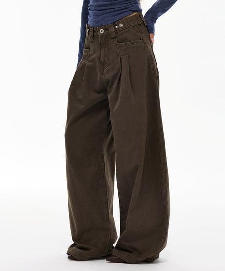 ARCHPLEAT WIDE DENIM /5color