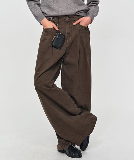 ARCHPLEAT WIDE DENIM /5color