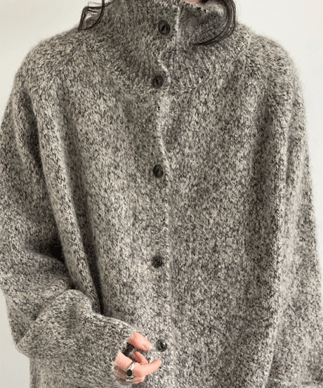 WOOLNEST HIGH NECK CARDIGAN /2color