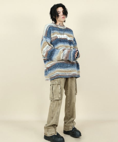 HAZESTRIPE MOHAIR KNIT /2color
