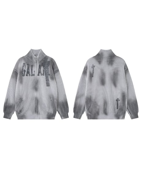 GHOSTMARK ZIP KNIT /2color
