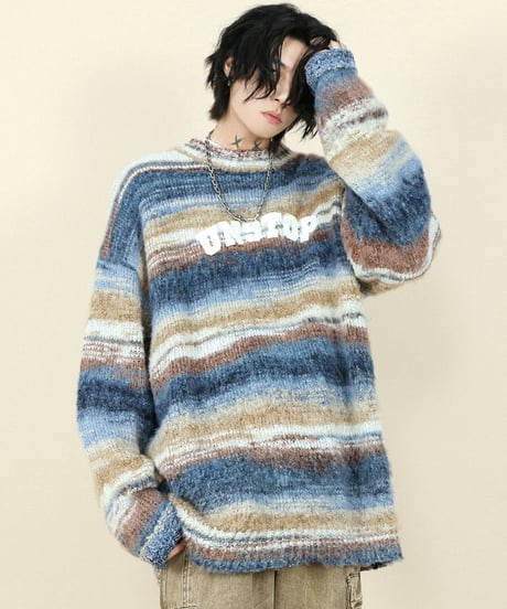 HAZESTRIPE MOHAIR KNIT /2color