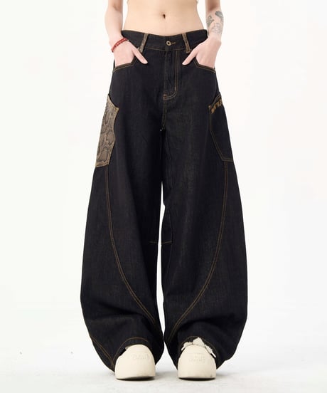 SNAKEPATCH WIDE DENIM