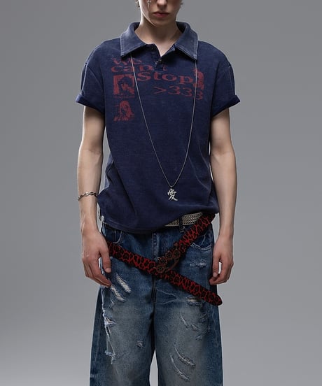 VINTAGEGRID SKIPPER POLO /2color