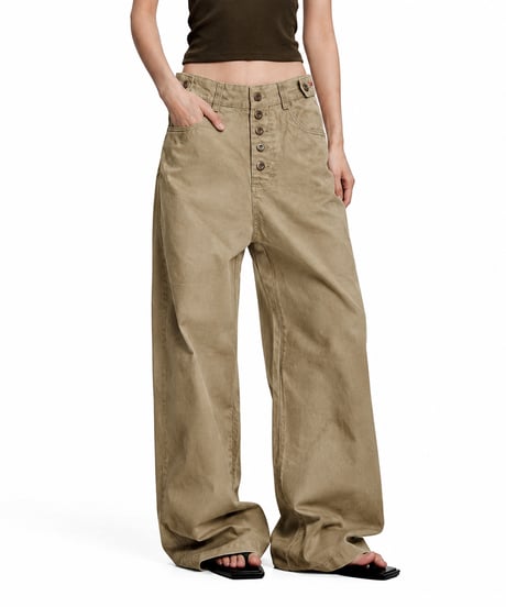 FRONTVAULT LOOSE WORK PANTS /2color