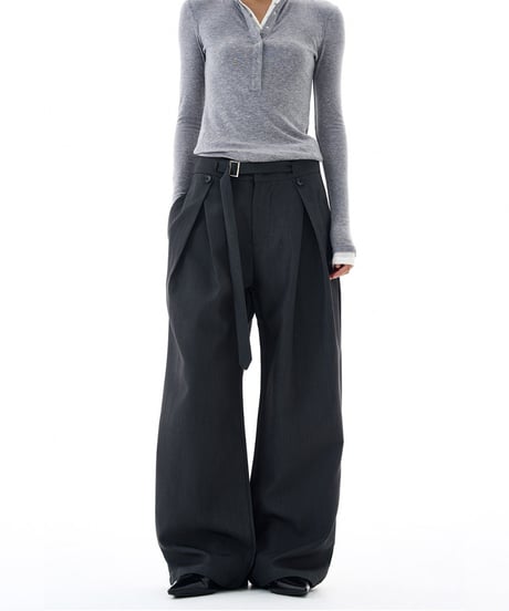 LUXPLEAT DRAPE PANTS /2color