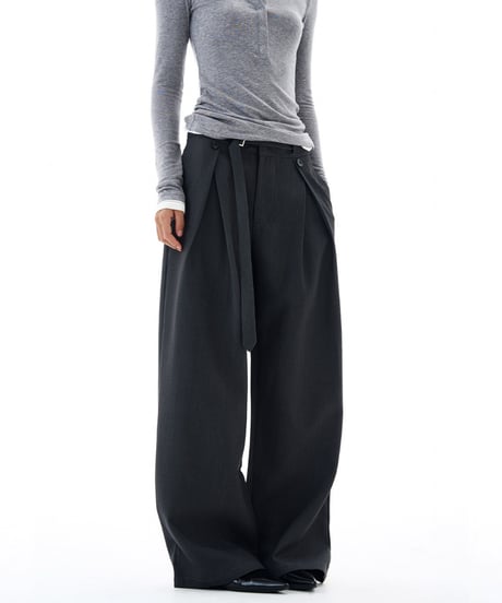 LUXPLEAT DRAPE PANTS /2color