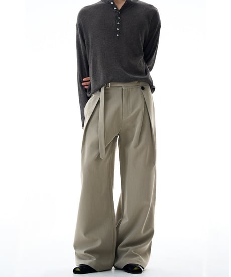 LUXPLEAT DRAPE PANTS /2color