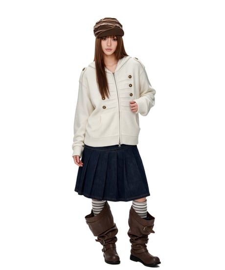 REGALIA ZIP CARDIGAN /3color