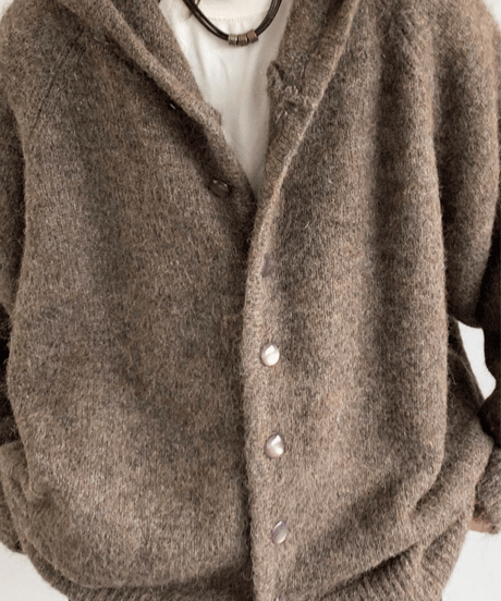 WOOLNEST HOODED CARDIGAN /3color