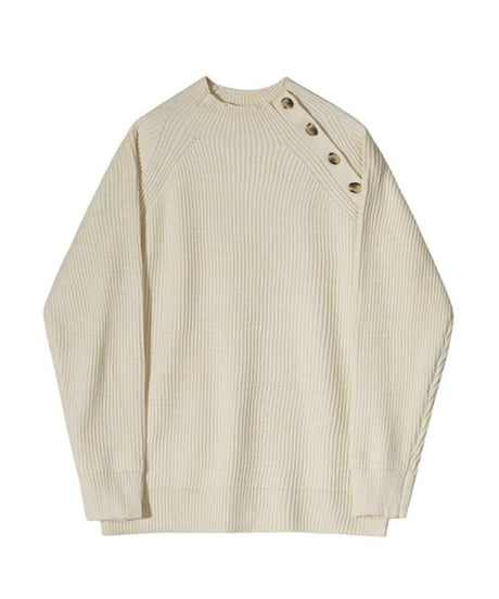 ASYMORA HIGH NECK KNIT /2color