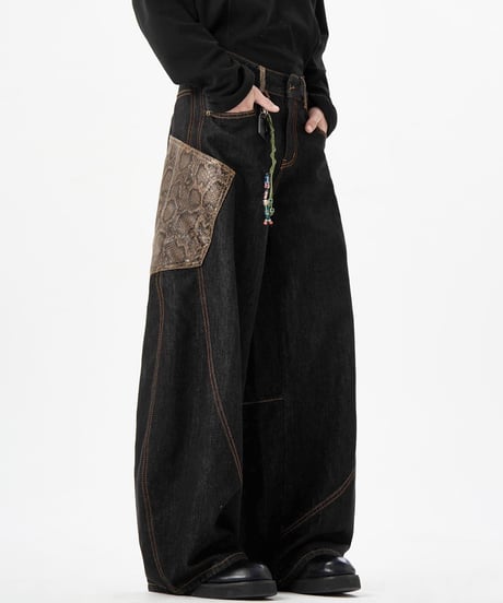 SNAKEPATCH WIDE DENIM