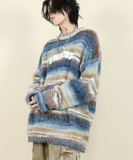 HAZESTRIPE MOHAIR KNIT /2color