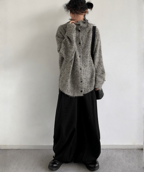 WOOLNEST HIGH NECK CARDIGAN /2color