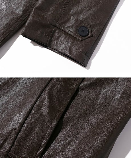 VINTAGEFORM LEATHER COAT /2color