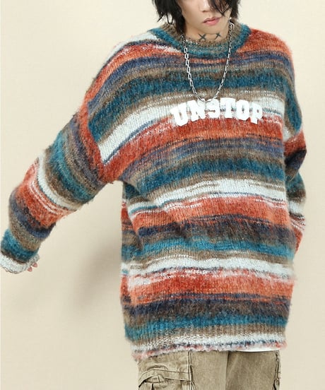 HAZESTRIPE MOHAIR KNIT /2color