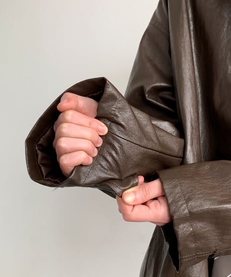 VINTAGEFORM LEATHER COAT /2color