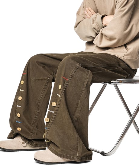 BUTTONCRAFT WIDE PANTS /3color