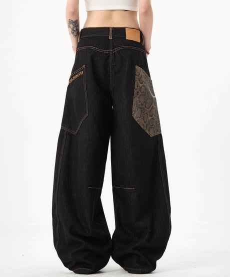 SNAKEPATCH WIDE DENIM