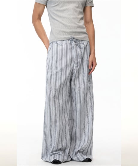 LINENVEIL WIDE PANTS /3color