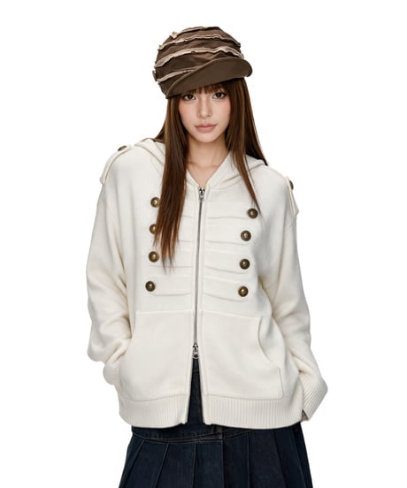 REGALIA ZIP CARDIGAN /3color