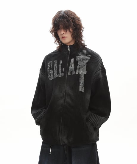 GHOSTMARK ZIP KNIT /2color