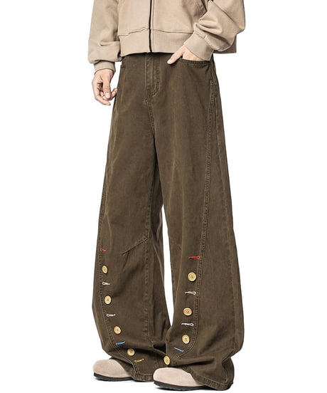 BUTTONCRAFT WIDE PANTS /3color