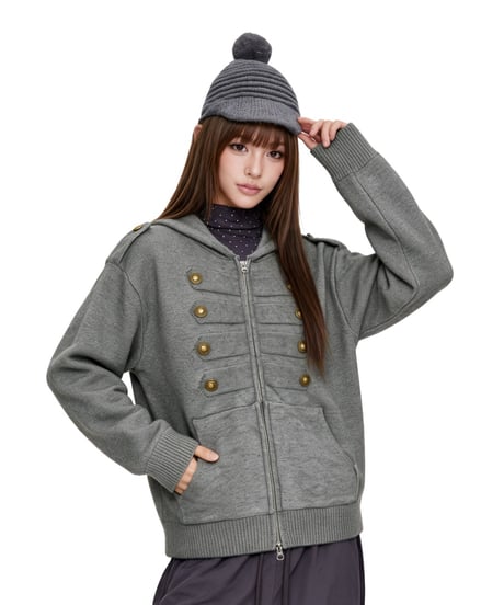REGALIA ZIP CARDIGAN /3color