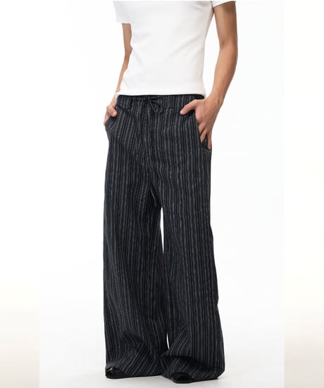 LINENVEIL WIDE PANTS /3color