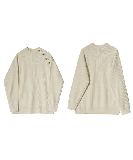 ASYMORA HIGH NECK KNIT /2color