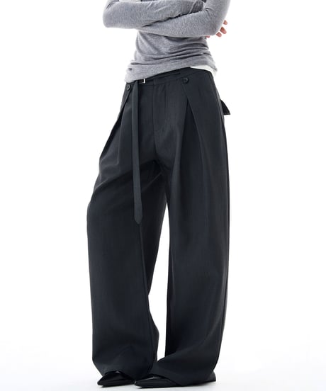 LUXPLEAT DRAPE PANTS /2color