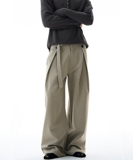 LUXPLEAT DRAPE PANTS /2color