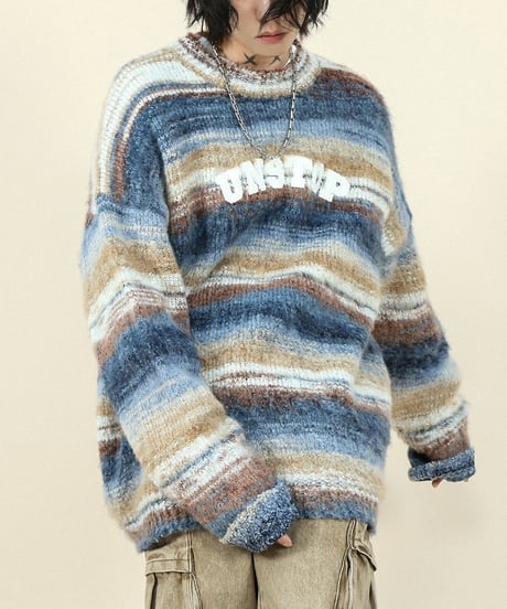 HAZESTRIPE MOHAIR KNIT /2color