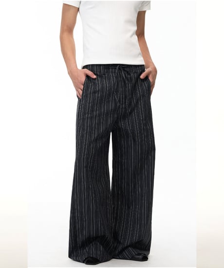 LINENVEIL WIDE PANTS /3color