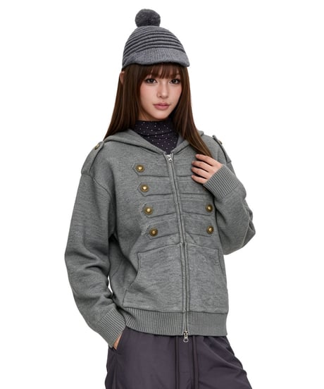 REGALIA ZIP CARDIGAN /3color