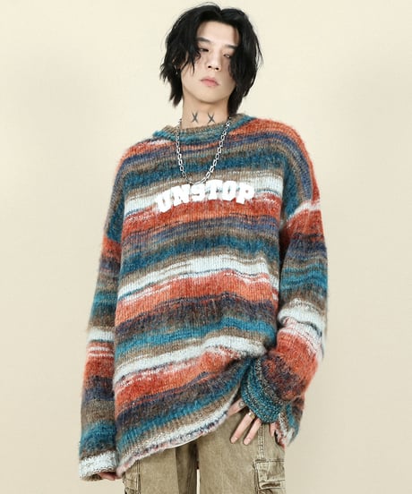HAZESTRIPE MOHAIR KNIT /2color