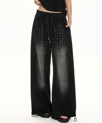 EYELET FADE SWEAT PANTS