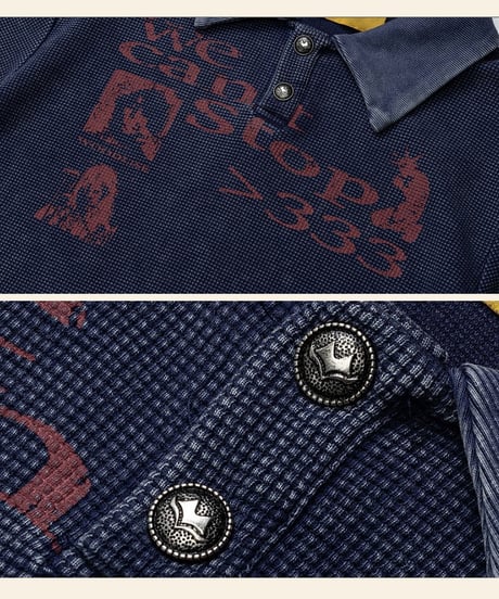 VINTAGEGRID SKIPPER POLO /2color