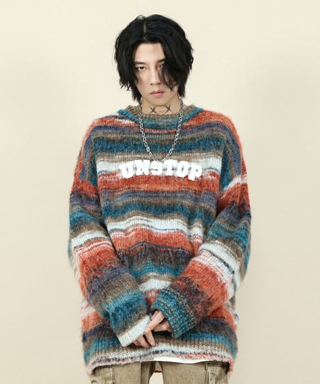 HAZESTRIPE MOHAIR KNIT /2color