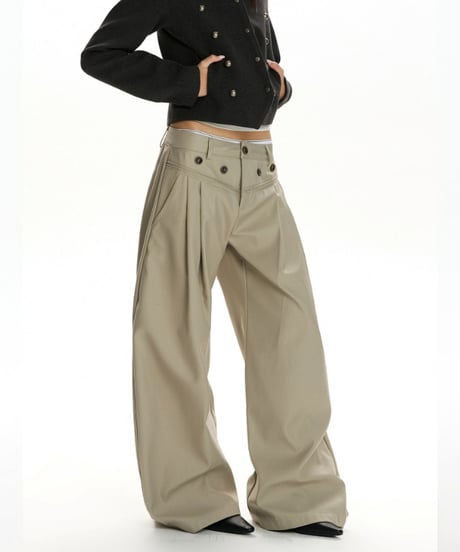 REGALPLEAT WIDE PANTS /3color
