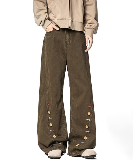 BUTTONCRAFT WIDE PANTS /3color