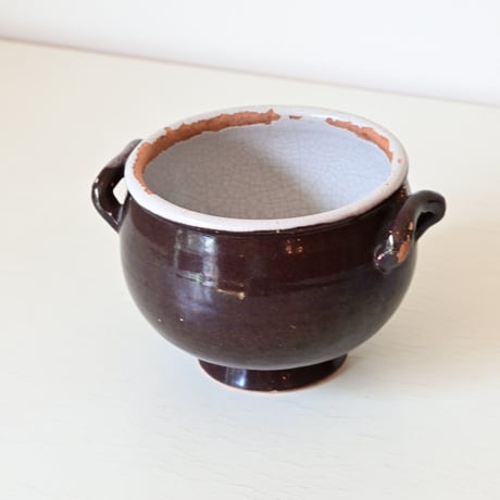 フランス アンティーク キュノワール 耳付きボウル  φ:12cm