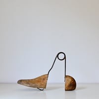フランス　古い木のシューキーパー（片足）