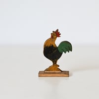 フランス　にわとりの木製おもちゃ　W:4.7cm