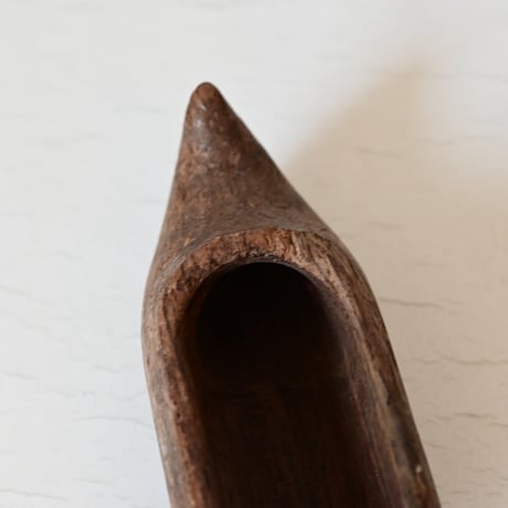 フランス　古い小さな木靴のオブジェ（片方のみ）　W:9cm