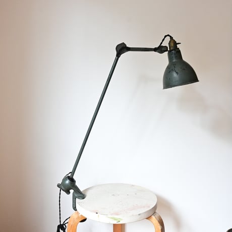 France Antique Gras Lamp 201  /  フランス Gras “201” リペイント グリーングレイ