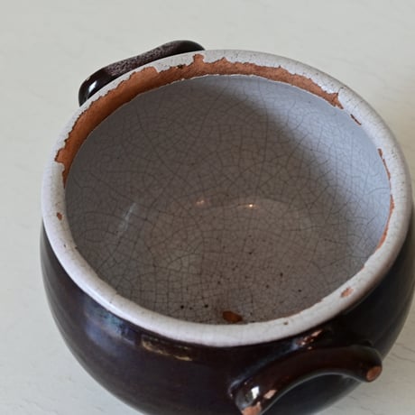 フランス アンティーク キュノワール 耳付きボウル  φ:12cm