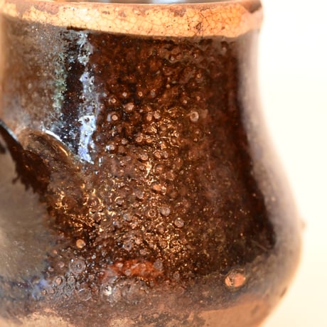 フランス  飴釉のミルクピッチャー　H:6.5cm
